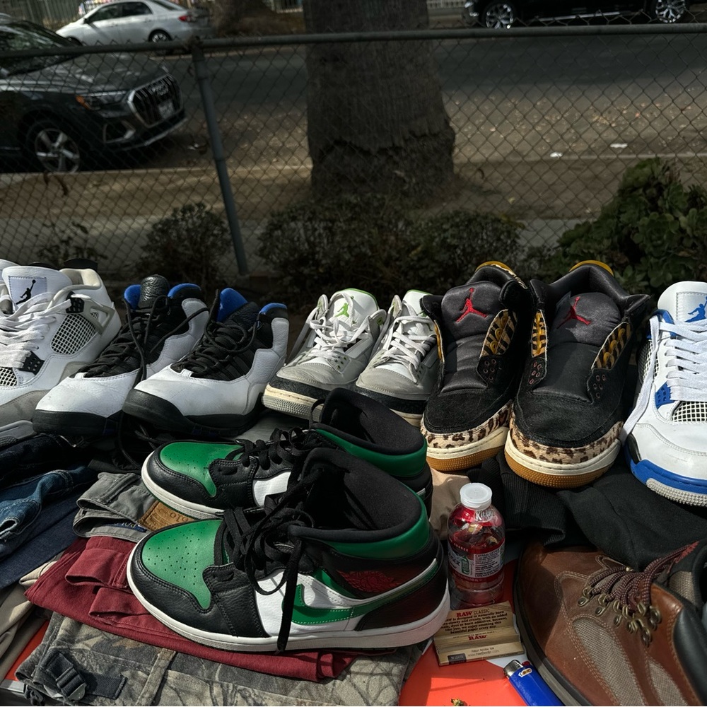 6 pair of Jordans